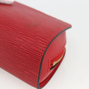 LOUIS VUITTON Epi Dauphine PM Pouch Castilian Red M48447 LV Auth BA11348-7