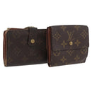 LOUIS VUITTON Monogram Portemonnee Set van 2 LV Auth BA11350-1