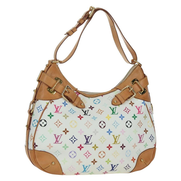 LOUIS VUITTON Monogram Multicolor Greta Hand Bag White M40195 LV Auth BA11354V