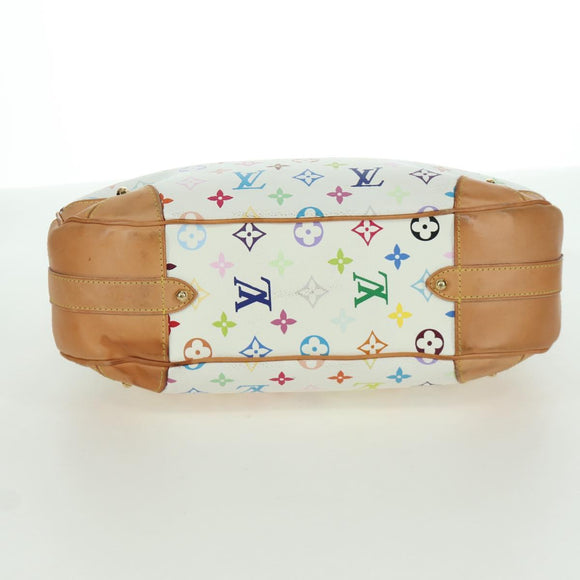LOUIS VUITTON Monogram Multicolor Greta Hand Bag White M40195 LV Auth BA11354V