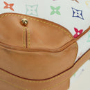 LOUIS VUITTON Monogram Multicolor Greta Hand Bag White M40195 LV Auth BA11354V-17