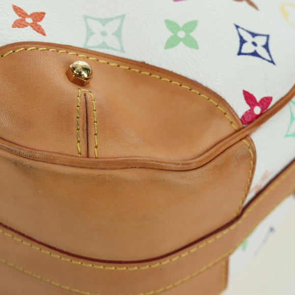 LOUIS VUITTON Monogram Multicolor Greta Hand Bag White M40195 LV Auth BA11354V