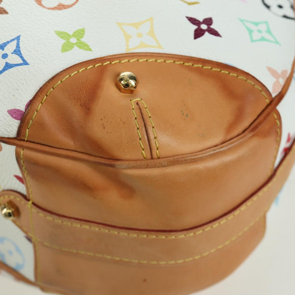 LOUIS VUITTON Monogram Multicolor Greta Hand Bag White M40195 LV Auth BA11354V