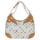 LOUIS VUITTON Monogram Multicolor Greta Hand Bag White M40195 LV Auth BA11354V-13