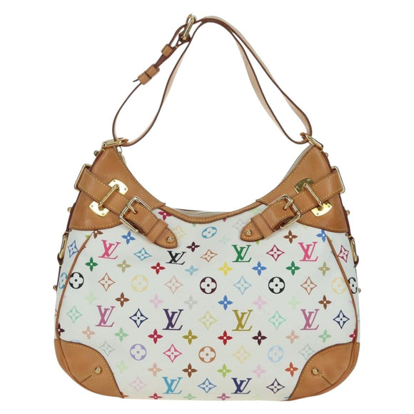 LOUIS VUITTON Monogram Multicolor Greta Hand Bag White M40195 LV Auth BA11354V