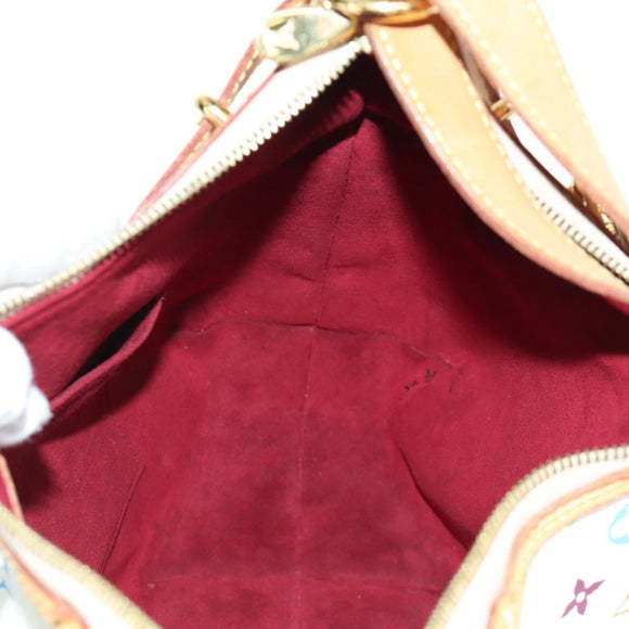 LOUIS VUITTON Monogram Multicolor Greta Hand Bag White M40195 LV Auth BA11354V