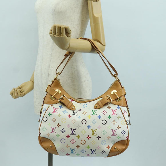 LOUIS VUITTON Monogram Multicolor Greta Hand Bag White M40195 LV Auth BA11354V