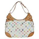 LOUIS VUITTON Monogram Multicolor Greta Hand Bag White M40195 LV Auth BA11354V-2