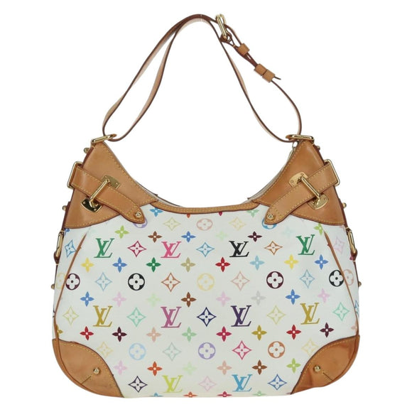 LOUIS VUITTON Monogram Multicolor Greta Hand Bag White M40195 LV Auth BA11354V