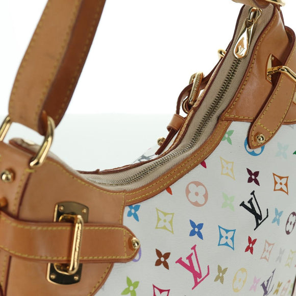 LOUIS VUITTON Monogram Multicolor Greta Hand Bag White M40195 LV Auth BA11354V
