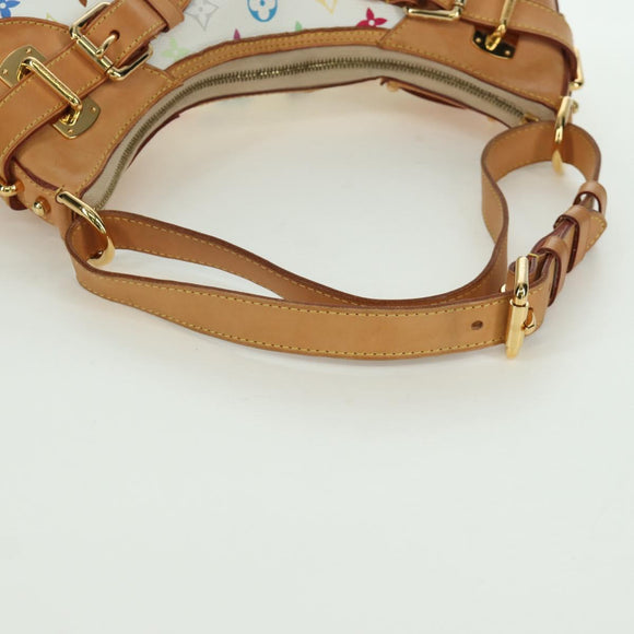 LOUIS VUITTON Monogram Multicolor Greta Hand Bag White M40195 LV Auth BA11354V
