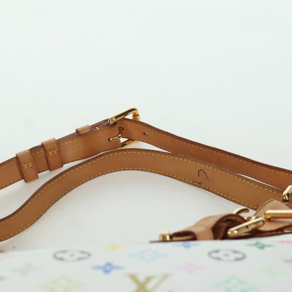 LOUIS VUITTON Monogram Multicolor Greta Hand Bag White M40195 LV Auth BA11354V