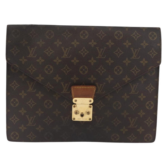 LOUIS VUITTON Monogram Porte Documents Senatur Briefcase M53335 LV Auth BA11356