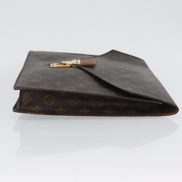 LOUIS VUITTON Monogram Porte Documents Senatur Briefcase M53335 LV Auth BA11356
