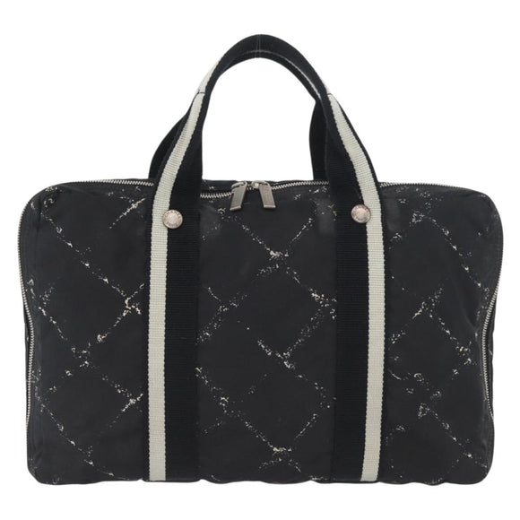 CHANEL New Travel Line Handtasche Nylon Schwarz CC Auth BA11357