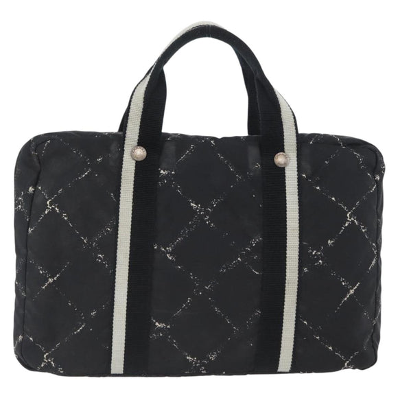 CHANEL New Travel Line Handtasche Nylon Schwarz CC Auth BA11357