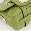 BALLY Shoulder Bag Leather Light green Auth BA11358A-11