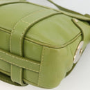 BALLY Shoulder Bag Leather Light green Auth BA11358A-12