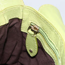 BALLY Shoulder Bag Leather Light green Auth BA11358A-19