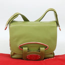 BALLY Shoulder Bag Leather Light green Auth BA11358A-23