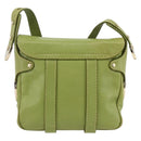 BALLY Shoulder Bag Leather Light green Auth BA11358A-3