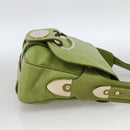 BALLY Shoulder Bag Leather Light green Auth BA11358A-5