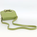 BALLY Shoulder Bag Leather Light green Auth BA11358A-7