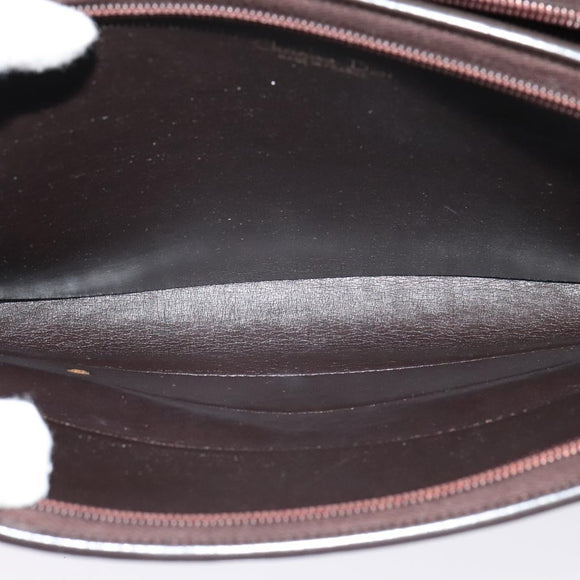 Christian Dior Trotter Canvas Shoulder Bag Brown Gold Auth BA1136