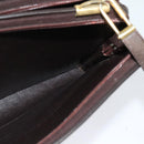 Christian Dior Trotter Canvas Shoulder Bag Brown Gold Auth BA1136-17