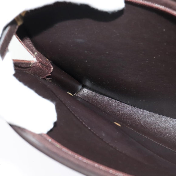 Christian Dior Trotter Canvas Shoulder Bag Brown Gold Auth BA1136