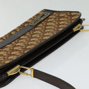 Christian Dior Trotter Canvas Shoulder Bag Brown Gold Auth BA1136-6