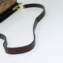 Christian Dior Trotter Canvas Shoulder Bag Brown Gold Auth BA1136-7