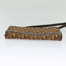 Christian Dior Trotter Canvas Shoulder Bag Brown Gold Auth BA1136-5