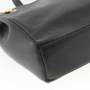 Gianni Versace Shoulder Bag Embossed leather Black Gold Auth BA11363-16