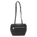 Gianni Versace Shoulder Bag Embossed leather Black Gold Auth BA11363-2