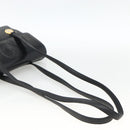 Gianni Versace Shoulder Bag Embossed leather Black Gold Auth BA11363-7