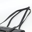 Gianni Versace Shoulder Bag Embossed leather Black Gold Auth BA11363-8