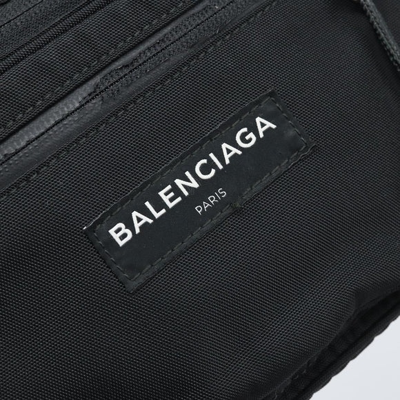 BALENCIAGA Umhängetasche Nylon Schwarz 482389 Auth BA11367