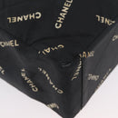 CHANEL Tote Bag Canvas Black Gold CC Auth BA11368A-15