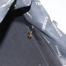 CHANEL Tote Bag Canvas Black Gold CC Auth BA11368A-19