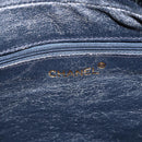 CHANEL Matelasse Chain Shoulder Bag Lamb Skin Navy Gold CC Auth BA11369-16