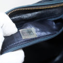 CHANEL Matelasse Chain Shoulder Bag Lamb Skin Navy Gold CC Auth BA11369-22