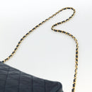 CHANEL Matelasse Chain Shoulder Bag Lamb Skin Navy Gold CC Auth BA11369-8