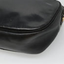Salvatore Ferragamo Shoulder Bag Leather Black Gold Auth BA1137-16