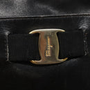 Salvatore Ferragamo Shoulder Bag Leather Black Gold Auth BA1137-17