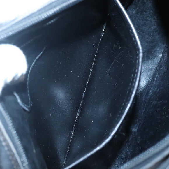 Salvatore Ferragamo Shoulder Bag Leather Black Gold Auth BA1137