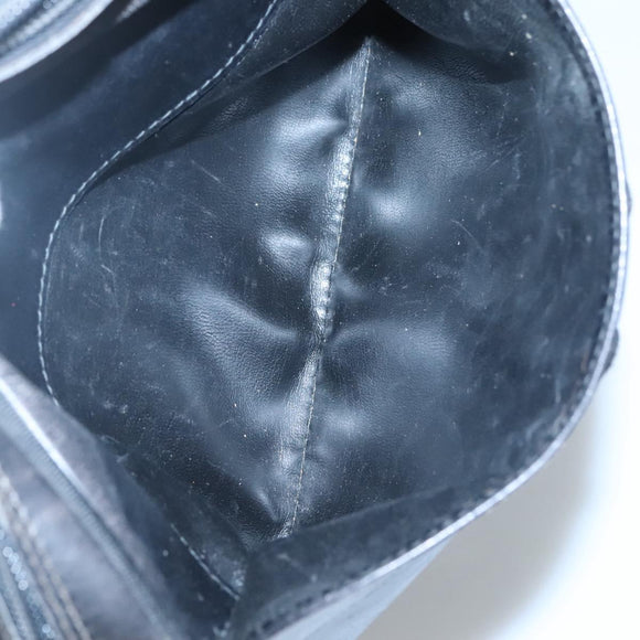 Salvatore Ferragamo Shoulder Bag Leather Black Gold Auth BA1137