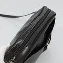 Salvatore Ferragamo Shoulder Bag Leather Black Gold Auth BA1137-6