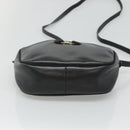 Salvatore Ferragamo Shoulder Bag Leather Black Gold Auth BA1137-5
