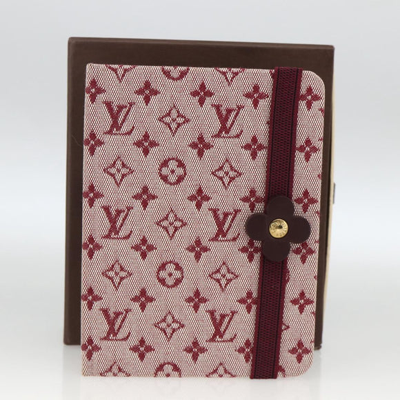 LOUIS VUITTON Monogram Mini Carnet MM Tagesplaner-Einband Rot R20834 Auth BA11370A
